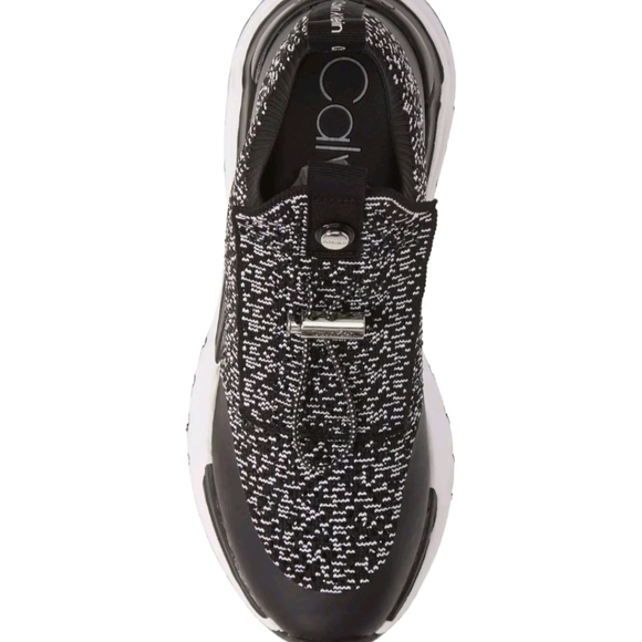 💕CALVIN KLEIN WOMEN'S HUE CRYSTAL STRETCH KNIT/NYLON BLACK FASHION SNEAKERS💕10 - Picture 6 of 17